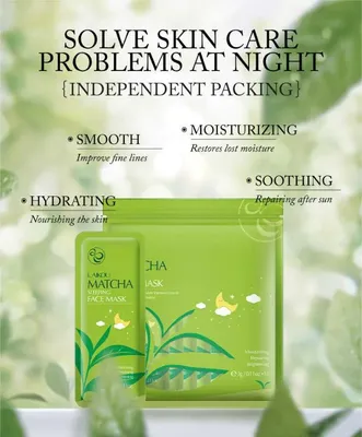 LAIKOU Matcha Sleeping Facial Mask (5 pcs)