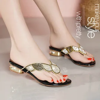 EUROPEAN AND AMERICAN FASHION RHINESTONE WOMEN'S SANDALS GB-0266