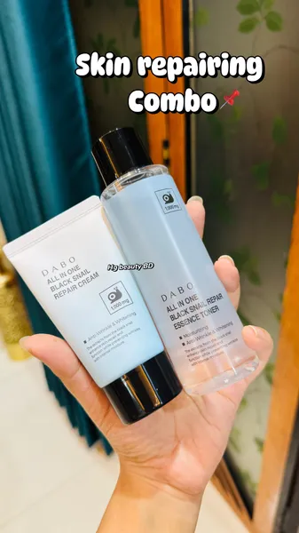 DABO All In One Black Snail Repair Cream and Toner Combo