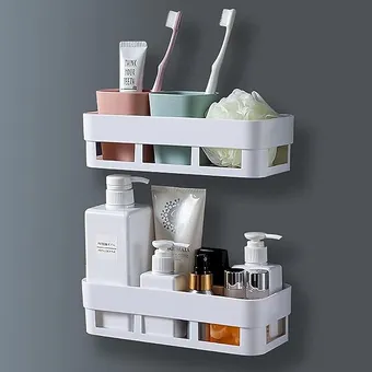 Multipurpose Plastic Shelf Wall Storage Rack (1 pc)