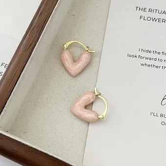 Korean Trendy Heart Earrings