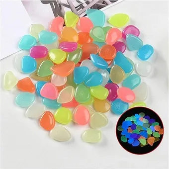 Multicolor Decorative Glow Radium Stones (100 pcs)