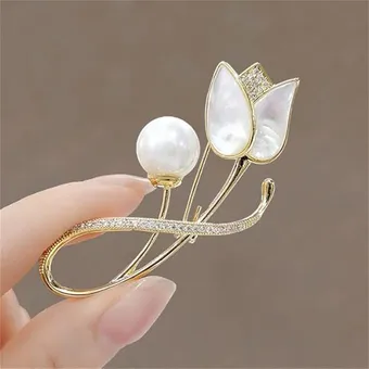 Tulip Flower Hijab Brooch/Pin