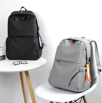 Waterproof Travel Laptop Backpack (Black/Light Grey)