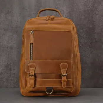 GENUINE LEATHER BACKPACK GB-YL013Br