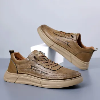 Sports Casual Breathable Leather Sneakers