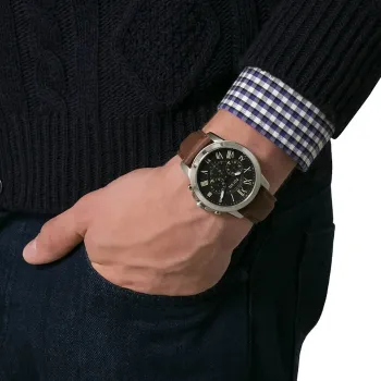 Fossil Grant series Brown Chronograph Leather Men's watch