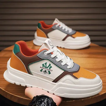 GLOBAL ITEM Genuine Leather Breathable Soft Sole Sports Shoes