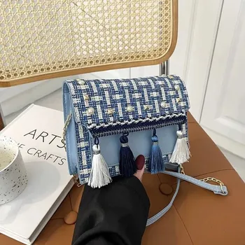 Women's Ethnic Style Shoulder Bag With Tassel