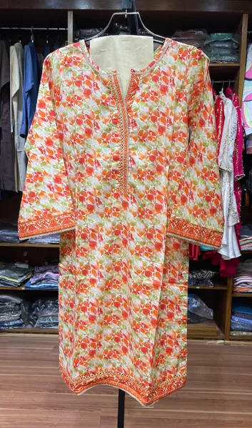 Pakistani Original Bin saeed Stitched Cotton 3pcs_Multi