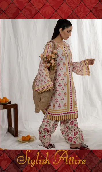 Adan's Libas Satin Lawn Stitched Co-Ords Set _ Light Pink 