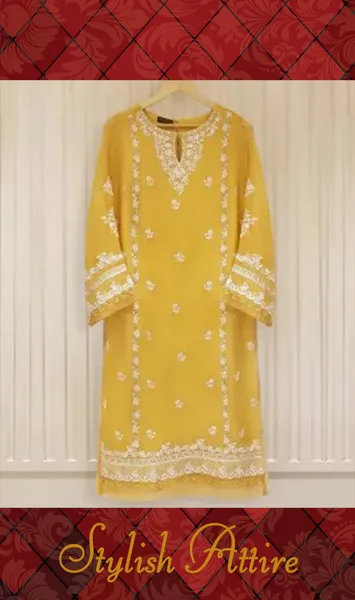 ORIGINAL AGHA NOOR TWO PIECE PURE CHIFFON HEAVILY EMBROIDERED
