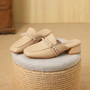 FRENCH HIGH-END MULES WITH THICK HEEL GB-0989