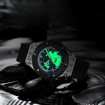 Men's World Map Quartz Watch 