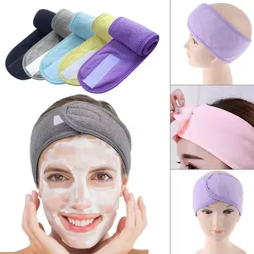 Washable Soft Bath Shower Facial Hair Band (2 pc)