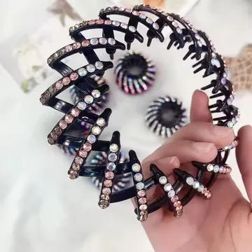 Sparkling Rhinestone Women Bun Hair Band clip (1 pc)