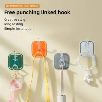 Self-adhesive Row Wall Hook Set (6 pcs)