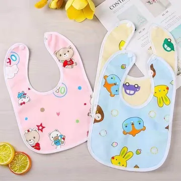 Adjustable Multi Color Baby Bib (2 Pc)