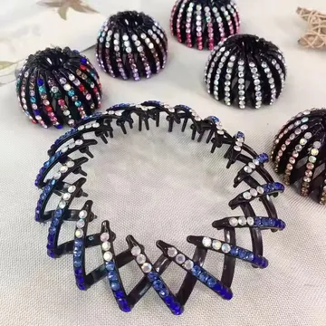 Crystal Retractable Ponytail Holder Hair Clips (1 pc)