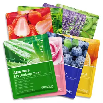2 pc Bioaqua Natural Fruit Plant Facial Sheets Mask 