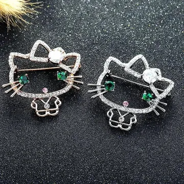 Fashionable Hello Kitty Design Hijab Brooch Pin