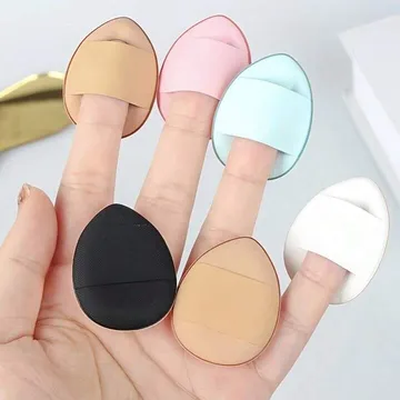 Mini Finger Puff Foundation Powder Dry Sponge (5 pcs)