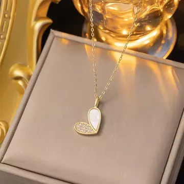 Trendy Gold Plated Heart Layered Chain Pendant Necklace