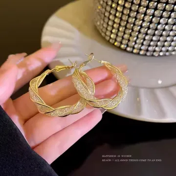 Shiny Fashion Twist Trendy Earrings 