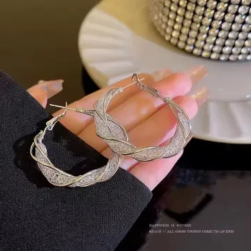 Shiny Fashion Twist Trendy Earrings 