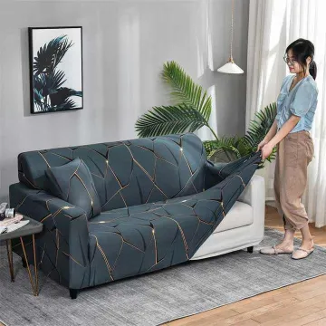 Premium quality modern design printed sofa cover 014