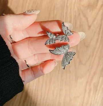 Cubic Zirconia Butterfly Finger Ring