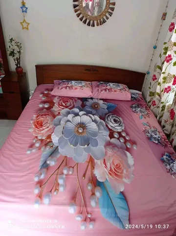 printed bed cover 