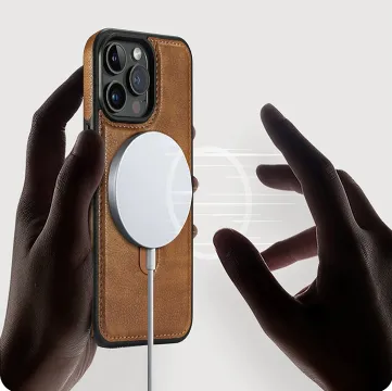 Magnetic Leather Iphone Cover