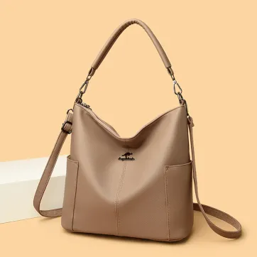 LARGE CAPACITY FASHIONABLE GENUINE LEATHER WOMEN'S BAG GB-B801Kh 
