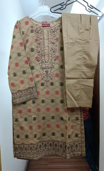 Pakistani Bin Saeed Stitched 2Pcs _ Dark Olive