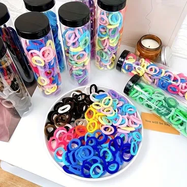 Hair Rope Braids Ponytail Hairbands for Baby Girl's (100 Pc/ 1 Box)