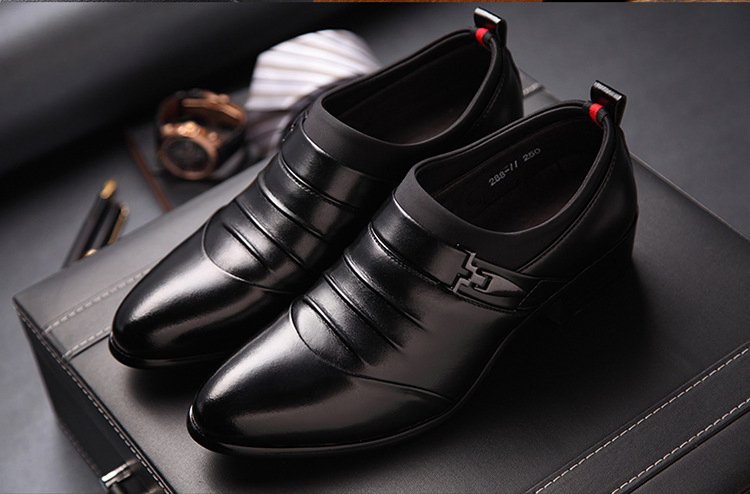 LEATHER BUSINESS HIGH HEEL FORMAL SHOES