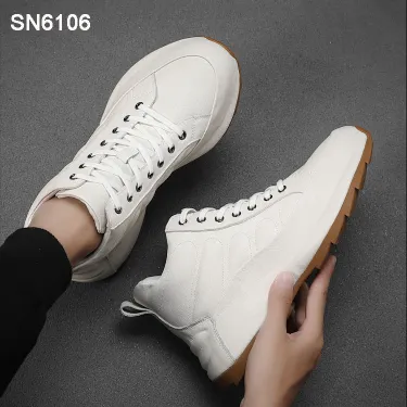 Genuine Leather Height Increasing Sneakers