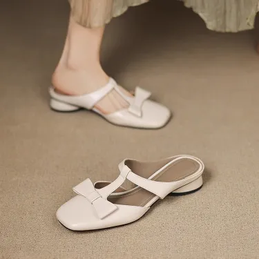 French Square Skirt Slippers