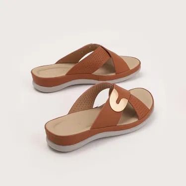 CASUAL WEDGE-HEEL OUTDOOR SLIPPER 0336Br