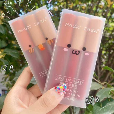 3 pcs Magic Casa matte lipstick set 