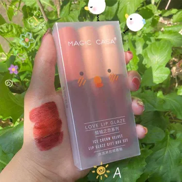 3 pcs Magic Casa matte lipstick set 