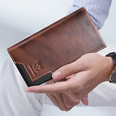 BULL CAPTAIN FIRST LAYER COWHIDE LONG WALLET GB-BC0448c