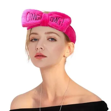 OMG Letter Stylish Bow Facial Headband (1 pc)