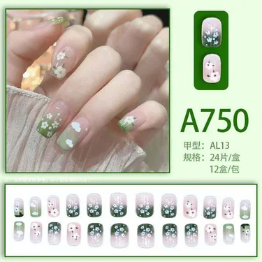 24 Pcs Fake Nails with Glue