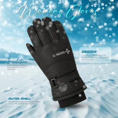 China Women's Hand Gloves- Black