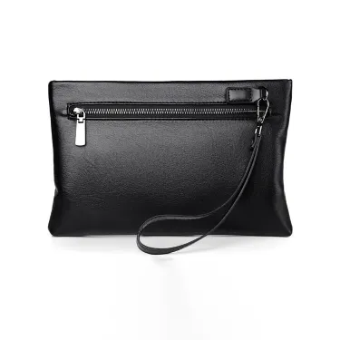 Premium Leather Business Men's Clutch Bag - Urban Simplicity Style, Large Capacity Handbag