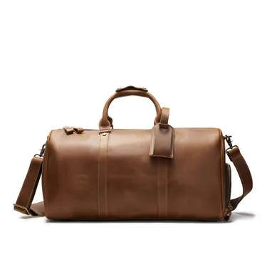 Cowhide Men’s Carry-On Travel Bag