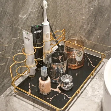 Stone Pattern Toothbrush Rack