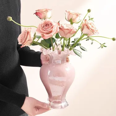 French Vintage Glass Vase